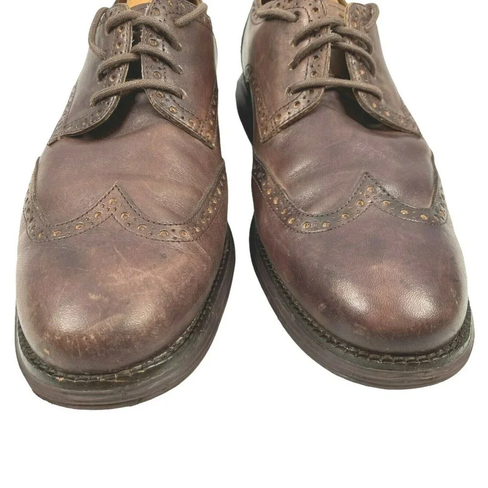 Cole Hann Lunargrand Mens Size 10 M Shoes‎ Wingtip Oxford Dress Brown C12698